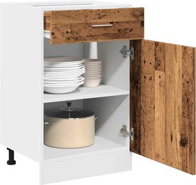 856086 vidaXL Шкаф с чекмеджета "Lyon", старо дърво, 50x46x81,5 см, инженерно дърво