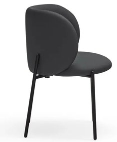 Черни тапицирани трапезни столове в комплект 2 бр. Mogi – Teulat