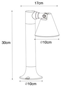 Модерен външен фенер черен 30 см IP44 Регулируем - Ciara