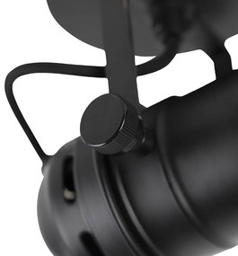 Индустриален студиен прожектор черен GU10 с клапи - Movie