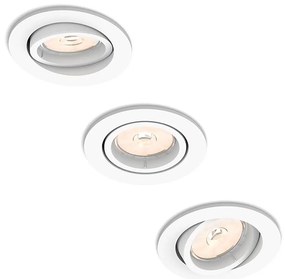 Philips 50393/31/PN - КОМПЛЕКТ 3x Вградено осветление за окачен таван DONEGAL 3xGU10/5,5W/230V