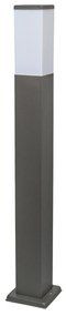Модерна лампа за стълб за външен монтаж тъмно сива с опал 80 см IP44 - Malios