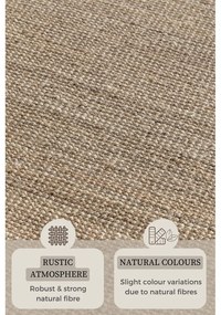Бежов килим от юта 160x230 cm Bouclé - Hanse Home