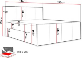 Тапицирано легло Lars-Prasino-140 x 200