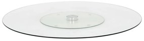 249498 vidaXL Въртящо се плато за сервиране прозрачно 60 см закалено стъкло