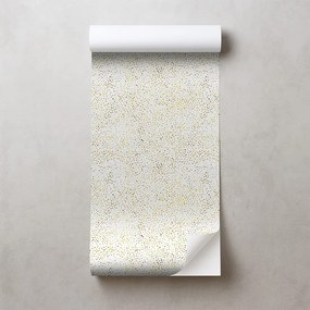 Самозалепващ тапет – Златни точки на бял фон