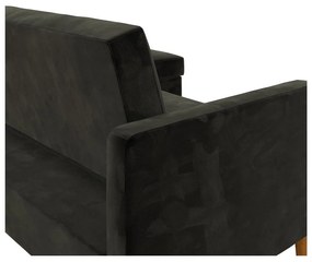 Черен разтегателен диван с кадифена повърхност и място за съхранение Celine - Støraa