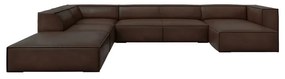 Ъглов диван от тъмнокафява кожа (ляв ъгъл) Madame - Windsor &amp; Co Sofas