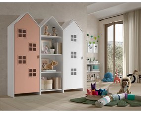 Отворен детски гардероб в бял и розов цвят 173x171,5 cm CASAMI BRUGES – Vipack