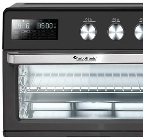 Фритюрник-фурна без мазнина TurboTronic TT-AF32DRD, 1700 W, 32 л, 25-230C, 12 програми, Грил, LED дисплей, Таймер, Аксесоари, Черен