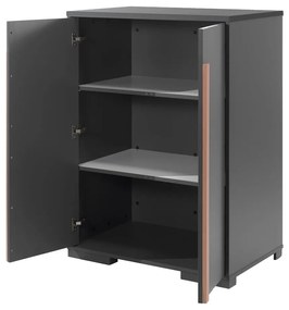 Тъмно сив детски шкаф 98x116 cm London - Vipack