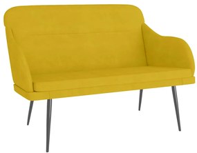 351450 vidaXL Пейка, жълта, 110x76x80 см, кадифе