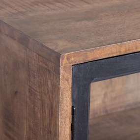 Витрина от масивно манго в естествен цвят 160x71 cm – Ixia