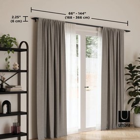 Стоманен разтегателен двоен корниз 167 - 365 cm Twilight - Umbra