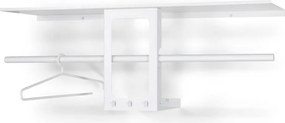 Бяла стоманена стенна закачалка с рафт 100 cm Luno Small – Spinder Design