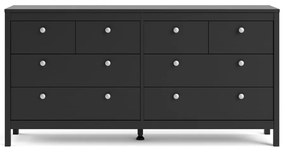 Черен нисък скрин 159x80 cm Madrid – Tvilum