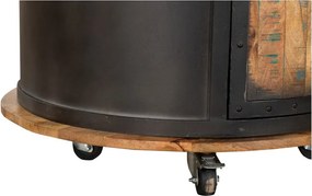 Черен метален шкаф за вино за 9 броя бутилки, 60x115 cm Luni – Interia Home &amp; Living