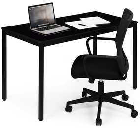 Кухненска маса черна 120 x 60 cm - универсална маса за 4-5 души