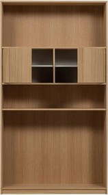 Модулна етажерка за книги с дъбов декор в естествен цвят 110x199 cm Modulair - vtwonen