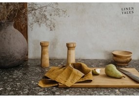 Ленена кърпа за съдове 65x65 cm Amber Bronze Stripes – Linen Tales