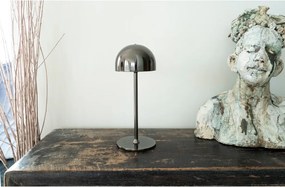 Тъмносива LED настолна лампа с дистанционно управление с метален абажур (височина 30 cm) Tim – Sirius