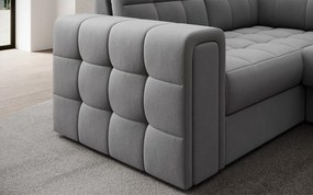 Ъглов диван Bale U-Тъмно сиво-Десен