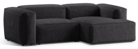 Тъмносив ъглов диван от рипсено кадифе (десен ъгъл) Bergano – Cosmopolitan Design