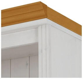 Бяла библиотека от масивен бор 74x223x37 cm Anita – Støraa