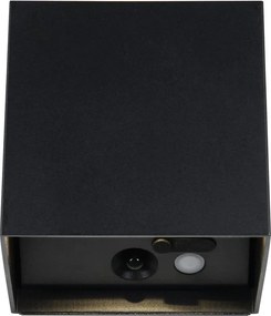 LED стенно външно осветително тяло с USB със сензор за движение (височина 10 cm) Genie – Trio