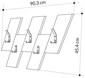 Закачалка Ливи 119-001215 цвят дъб-сив