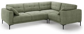 Зелен ъглов диван (десен ъгъл/L форма) Bemy – Micadoni