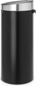 Кош за боклук Brabantia Touch Bin New 650009, 30 л, Безшумно и плавно затваряне, Черен/инокс