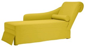 4009788 vidaXL Кушетка с болстер и десен подлакътник, жълт, кадифе