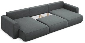 Тъмносив разтегателен ъглов диван с място за съхранение (U форма) Kapua – Makamii
