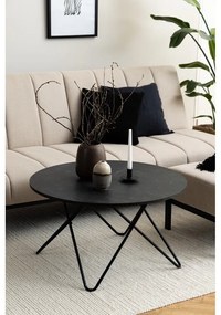 Черна кръгла масичка за кафе с плот от имитация на мрамор ø 80 cm Wyre – Actona