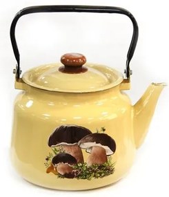 Емайлиран чайник 3,5л "СМЕТАНА с ГЪБКИ" (I2713/2) H