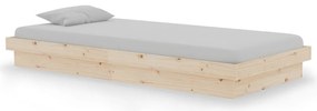 819937 vidaXL Рамка за легло, дърво масив, 90x190 см, Single