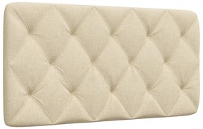 4019210 vidaXL Мека табла за легло, кремава, 100 см, плат