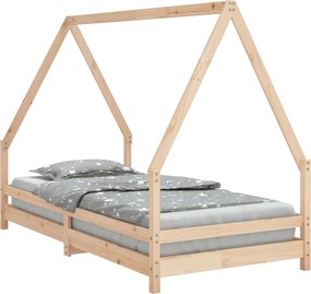 834492 vidaXL Детска рамка за легло, 90x190 см, бор масив