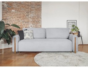 Сив сгъваем/с място за съхранение диван от рипсено кадифе 244 cm Arcadova – ELTAP