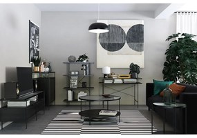 Черна етажерка за книги в дъб 79x117 cm Wainwright - Queer Eye