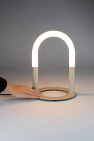 Бежова метална LED затъмняваща се настолна лампа (височина 36 cm) Arch – Zuiver