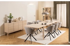 Сгъваема маса за хранене с плот в дъбов декор 100x200 cm Linley - Actona