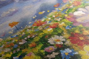 Картина на платно – Масло на диви цветя
