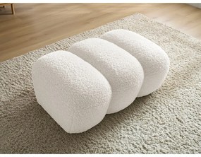 Бяла табуретка от прежда с примки от букле Hippolyte – Bobochic Paris