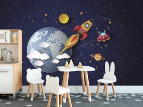 Самозалепващ тапет – Ура в космоса