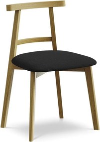 Черен трапезен стол от масивна дървесина Ohelo – Makamii