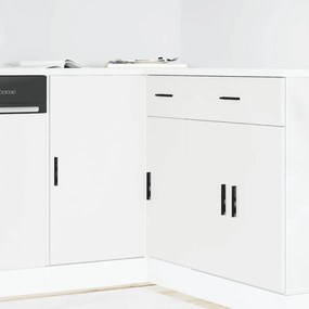 854289 vidaXL Долен шкаф за мивка "Lyon" бял, инженерно дърво