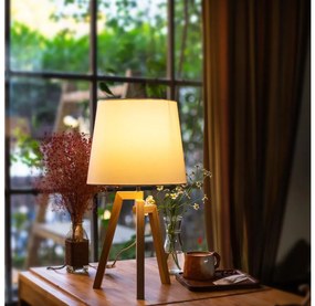 Aigostar - Дървена настолна лампа 1xE27/60W/230V, от бор