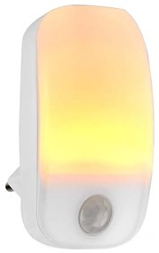 Nedis LNLW10WT - LED Ориентираща лампа за контакт със сензор за движение LED/0,55W/230V